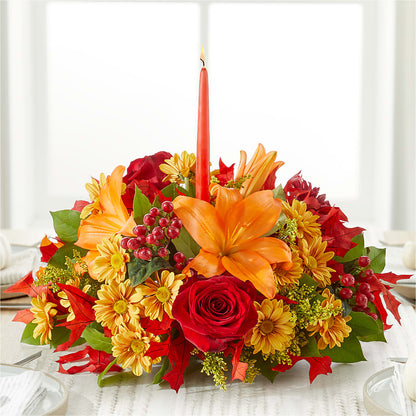 Autumn's Embrace Centerpiece –  Rainbow Flower Shop, Huron SD