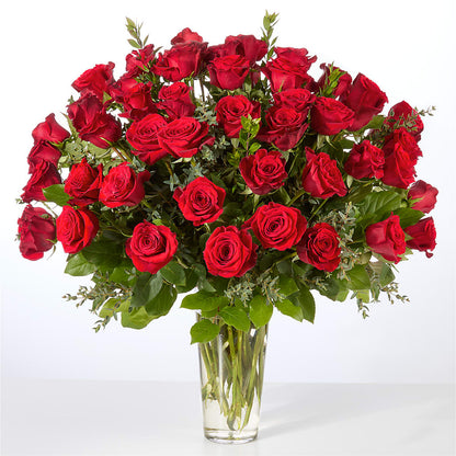 Forever Yours Fifty Stem Red Rose Bouquet –  Rainbow Flower Shop, Huron SD